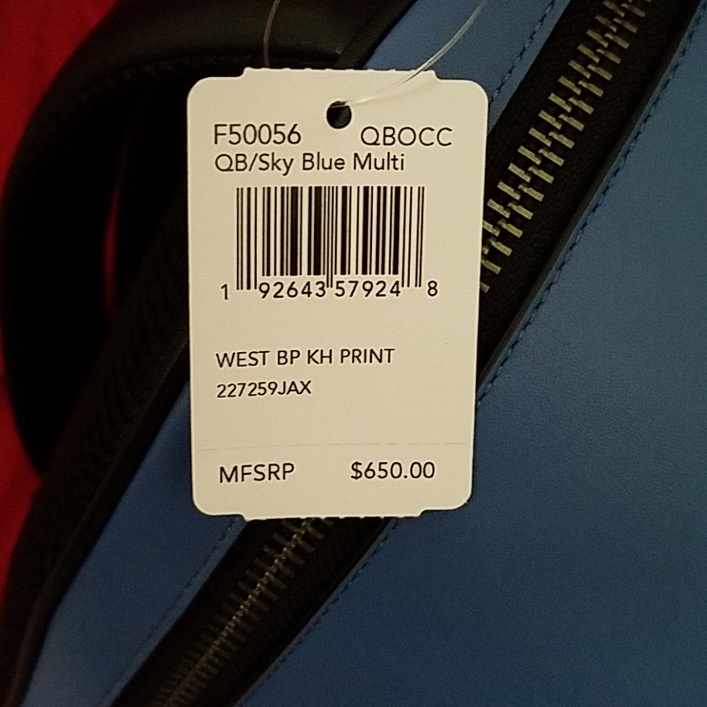 Coach Keith Haring West Backpack Blue Hula Print - Picture 5 of 8